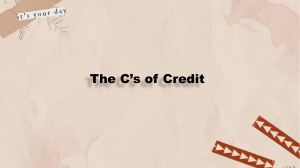 The C's of Credit (3)