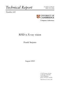 RFID is X-ray vision | UCAM-CL-TR-645