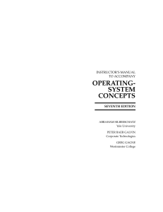 Operating System Concepts 7th edtion Solution Manual