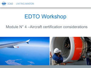 EDTO Module  4 – Aircraft certification considerations