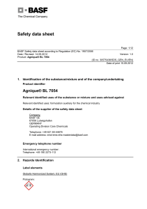 Agnique BL 7054 MSDS EN