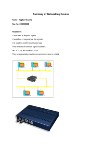 Summary of Networking Devices