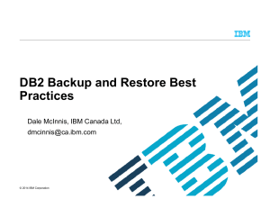 DB2 Backup and Restore Best Pratices