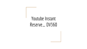 Youtube Instant Reserve  DV360