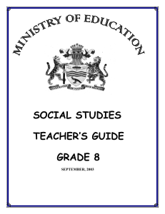 Social Studies Teacher s Guide Level 8