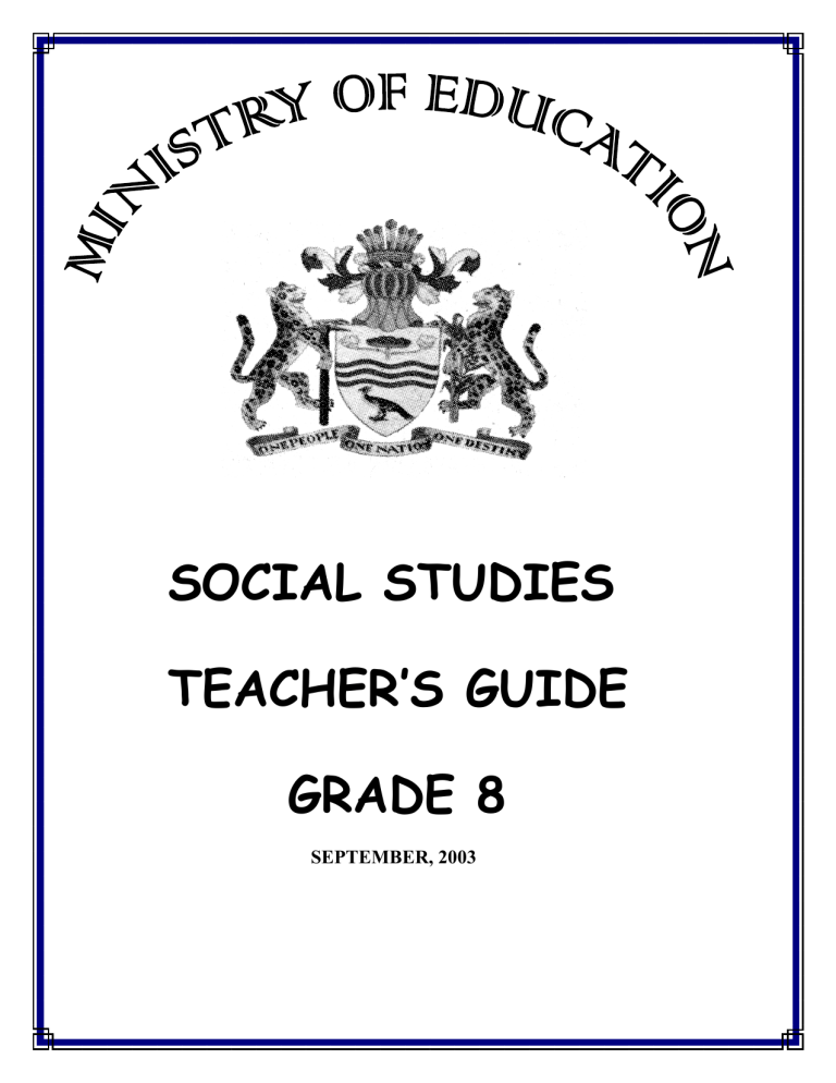 Social Studies Teacher S Guide Level 8