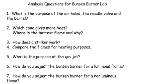 Analysis Questions for Bunsen burner Lab