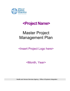 Master-Project-Management-Plan