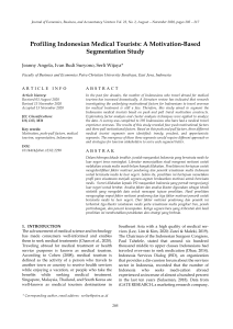 Profiling Indonesian Medical Tourists A Motivation (1)