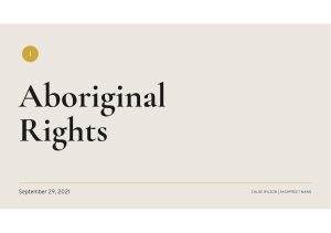Aboriginal Rights Presentation