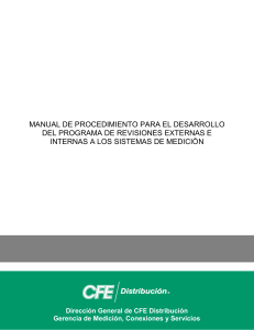 Manual de Procedimiento para Desarrollo del Programa de Revisiones Externas e Internas a los Sistemas de Medición