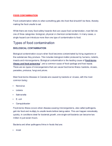 Food Contamination: Types, Prevention & Safety