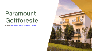 Villas for sale in Greater Noida - Paramount Golfforeste