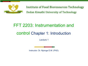 Chapter 1 Introduction to Instrumentation
