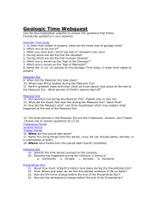 Geologic Time Webquest