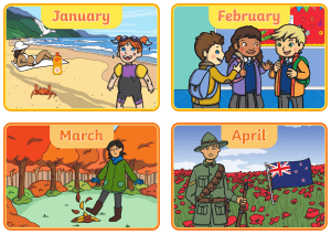 Flashcards - NZ Months of the Year Pack