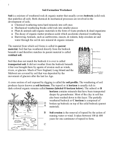soil formation worksheet
