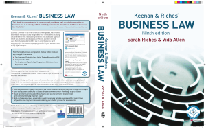 Business Law 9th Edition - Keenan & Riches