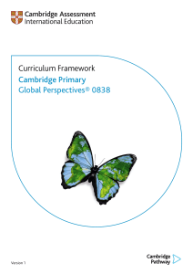 Curriculum Framework 2018Primary Global Perspectives