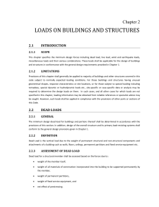 Loads on Buildings and Structures