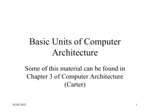 Basic Unit of Computer Architecture