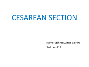 CESAREAN SECTION