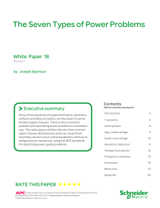 White Paper The Seven types of Power Problems