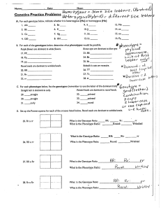 Genetics Practice