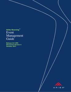 SAP Ariba Sourcing Event Management Guide - updated through SP9