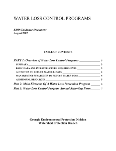 Water Loss Program