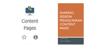 SHARING SESSION CONTENT PAGES