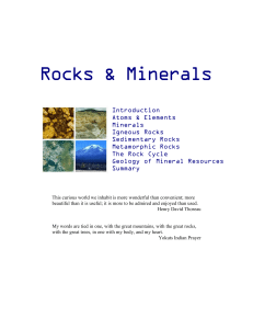 03. Rocks and minerals