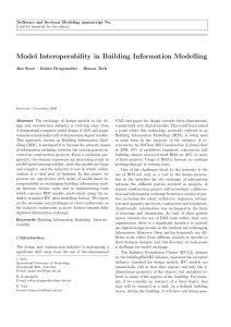 Steel J.,Drogemuller R., Toth B.,   Model interoperability in building information modelling   2012