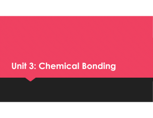 chemistry unit 4 ionic bonding notes
