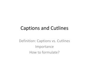 captions and cutlines