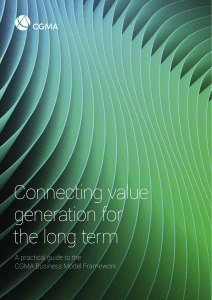 Connecting value generation for the long term business model