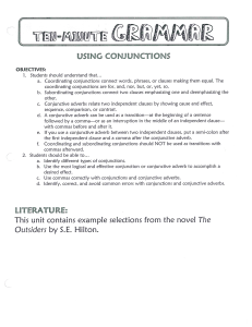 BETTY-ANN MORALES - Using Conjunctions Daily Grammar 8th grade Unit 4 and Practice Pages