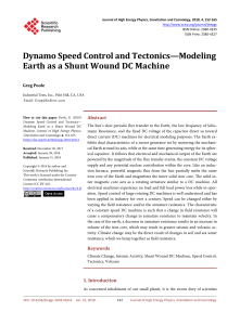 Dynamo Speed Control and Tectonics-Modeling Earth 