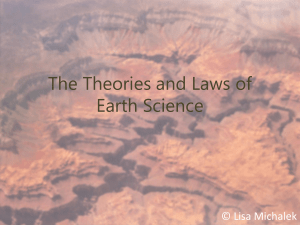 The theories and laws of earth science