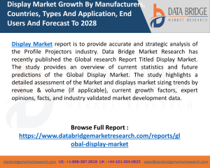 Display Market Growth By Manufacturers, Countries, Types And Application, End Users And Forecast To 2028