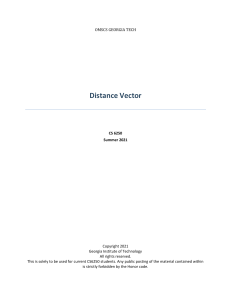 Distance Vector Project Description