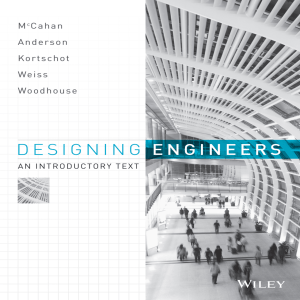 1430 Designing Engineers An Introductory Text, 1st Edition by McCahan