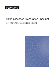 GMP Inspection Checklist