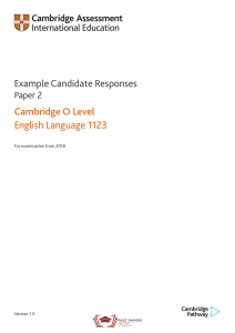 1123 Example Candidate Responses Paper 2 for examination from 2018