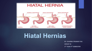 Sliding and paraesophageal hernia