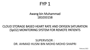 CLOUD STORAGE BASED HEART RATE AND OXYGEN SATURATION (SpO2) MONITORING SYSTEM FOR REMOTE PATIENTS