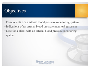 Arterial Blood Pressure Monitoring