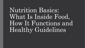 Chapter 1-Nutrition Basics What Is Inside Food, How It Functions and Healthy Guidelines