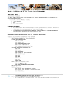 WEEK 7 CM MDL ICT111