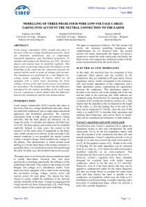 MODELLING OF THREE-PHASE FOUR-WIRE LOW-VOLTAGE CABLES